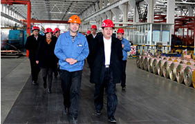 山东省东平县党政代表团来JDB电子电缆参观调查