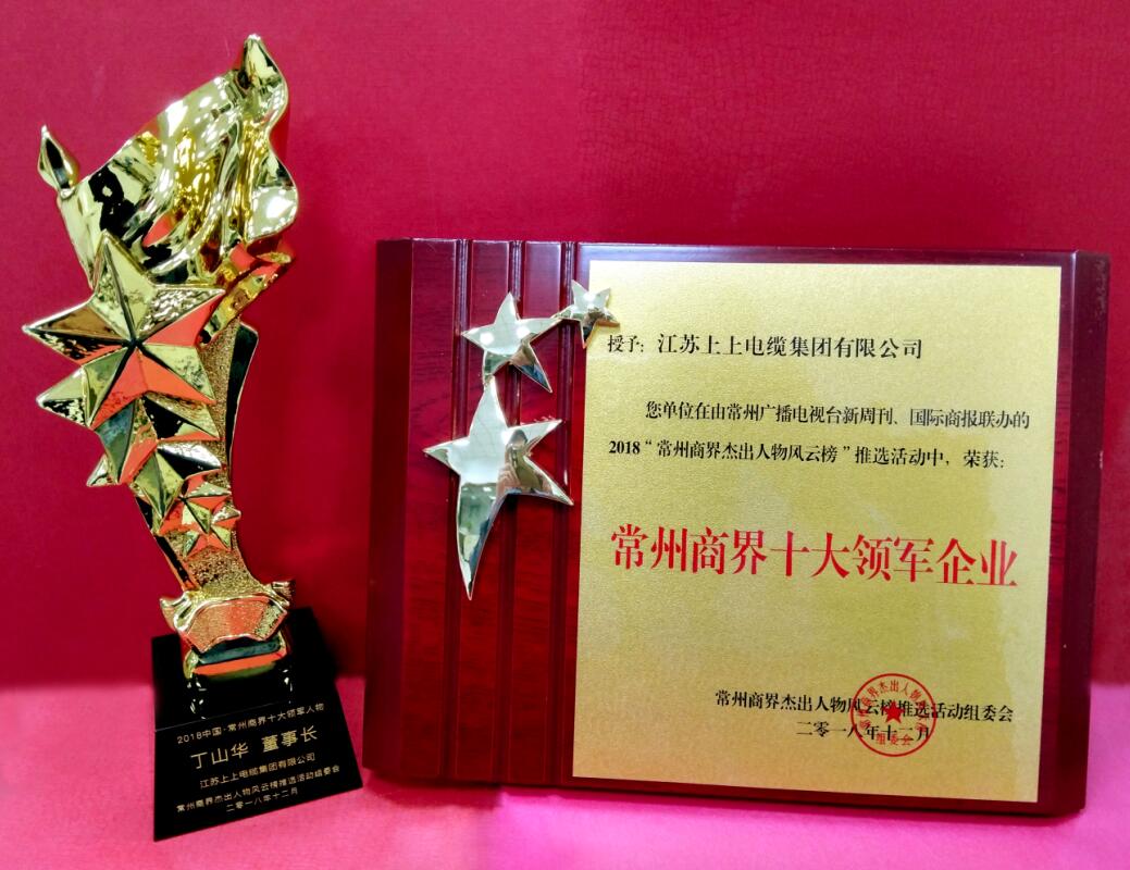 2018年12月6日，丁山华董事长荣获“常州商界十大领武士物”