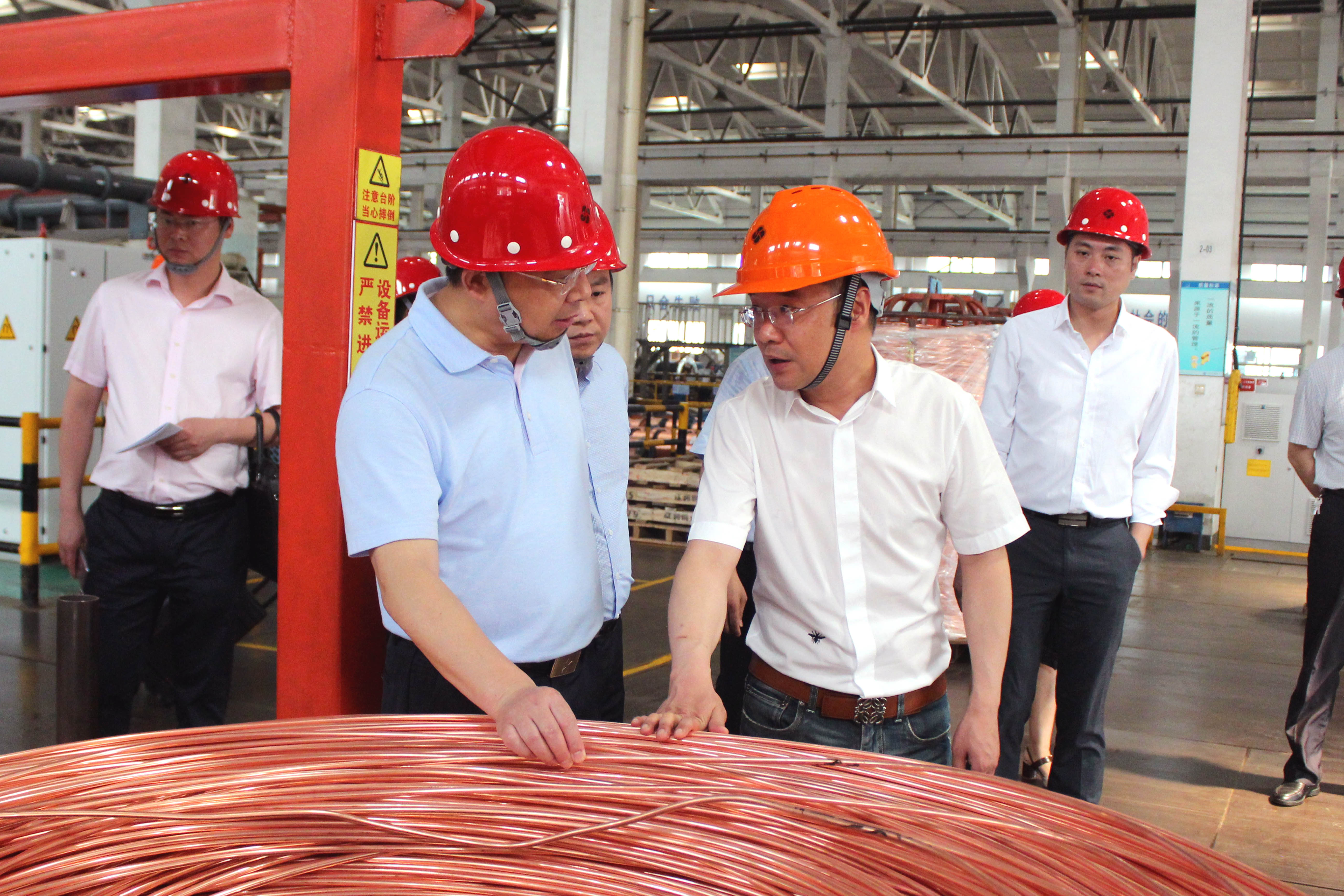 2019年6月10日，四川省广安市岳池县委书记郑鹏程率党政代表团来JDB电子电缆参观调查